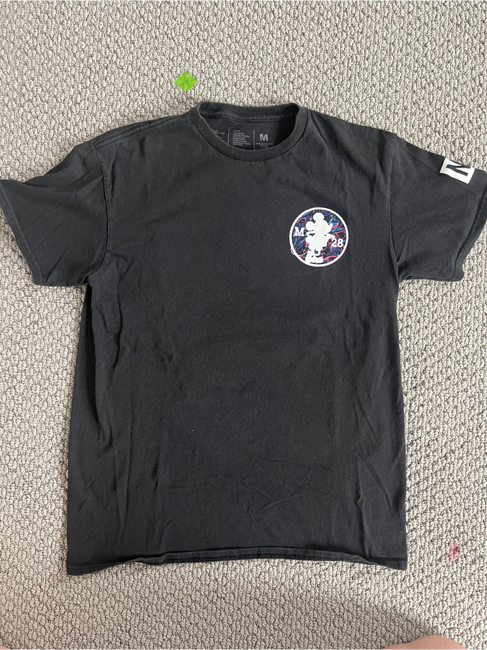 Disney x NEFF Black Short Sleeve Graphic Crewneck Tee with Mickey Mouse medium